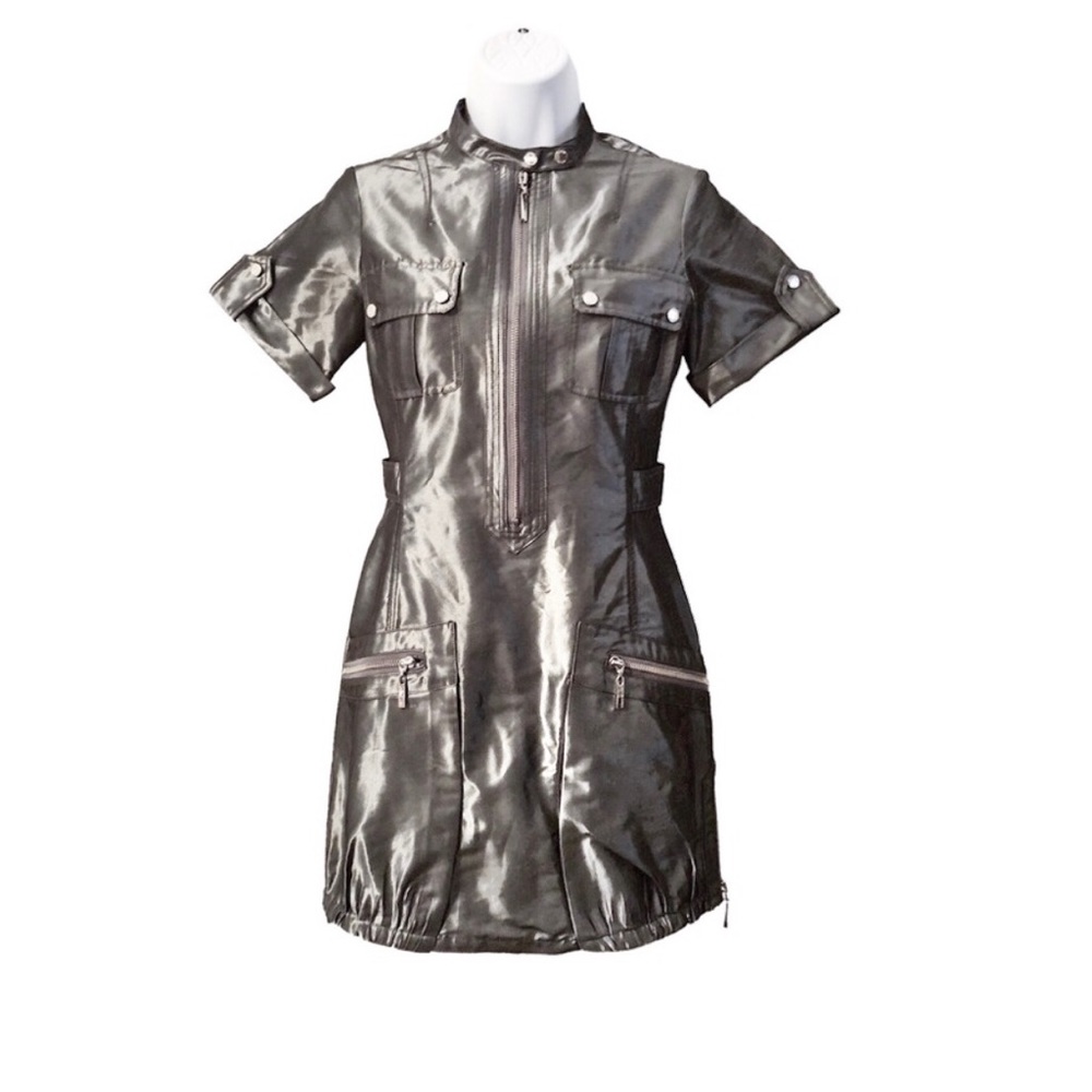 Karen Millen Metallic Iridescent Utility Dress